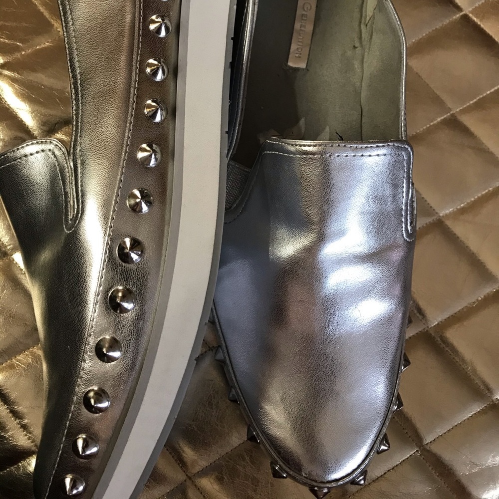 Silver studded shoes